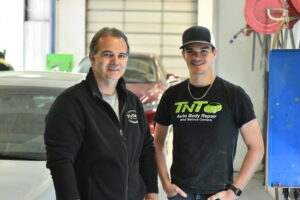 Tim and son portrait.